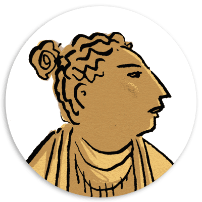 CalendulaJB Woman with curly bun